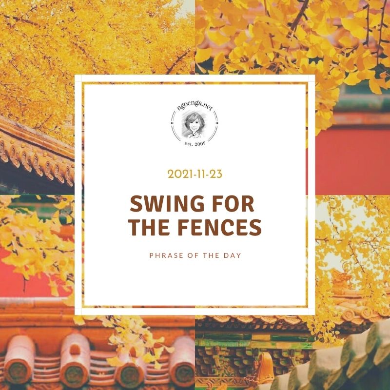 Read more about the article Phrase Of The Day: Swing For The Fences